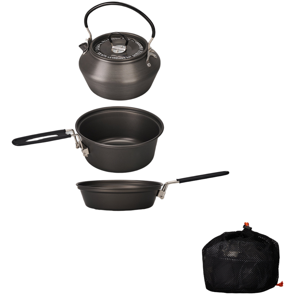 Camping Cooking Pots And Pans - Lightweight Aluminum Alloy Camping Cookware Set