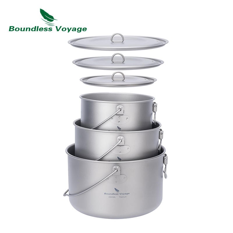 Camping Cooking Essentials - Boundless Voyage Titanium Pot Camping Cookware