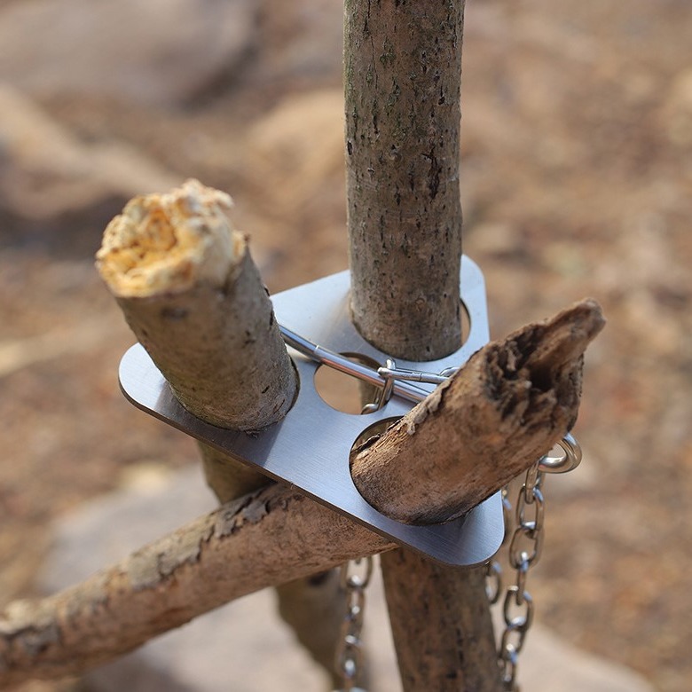 Camping Cooking Essentials - Stainless Steel Camping Tripod Portable Detachable