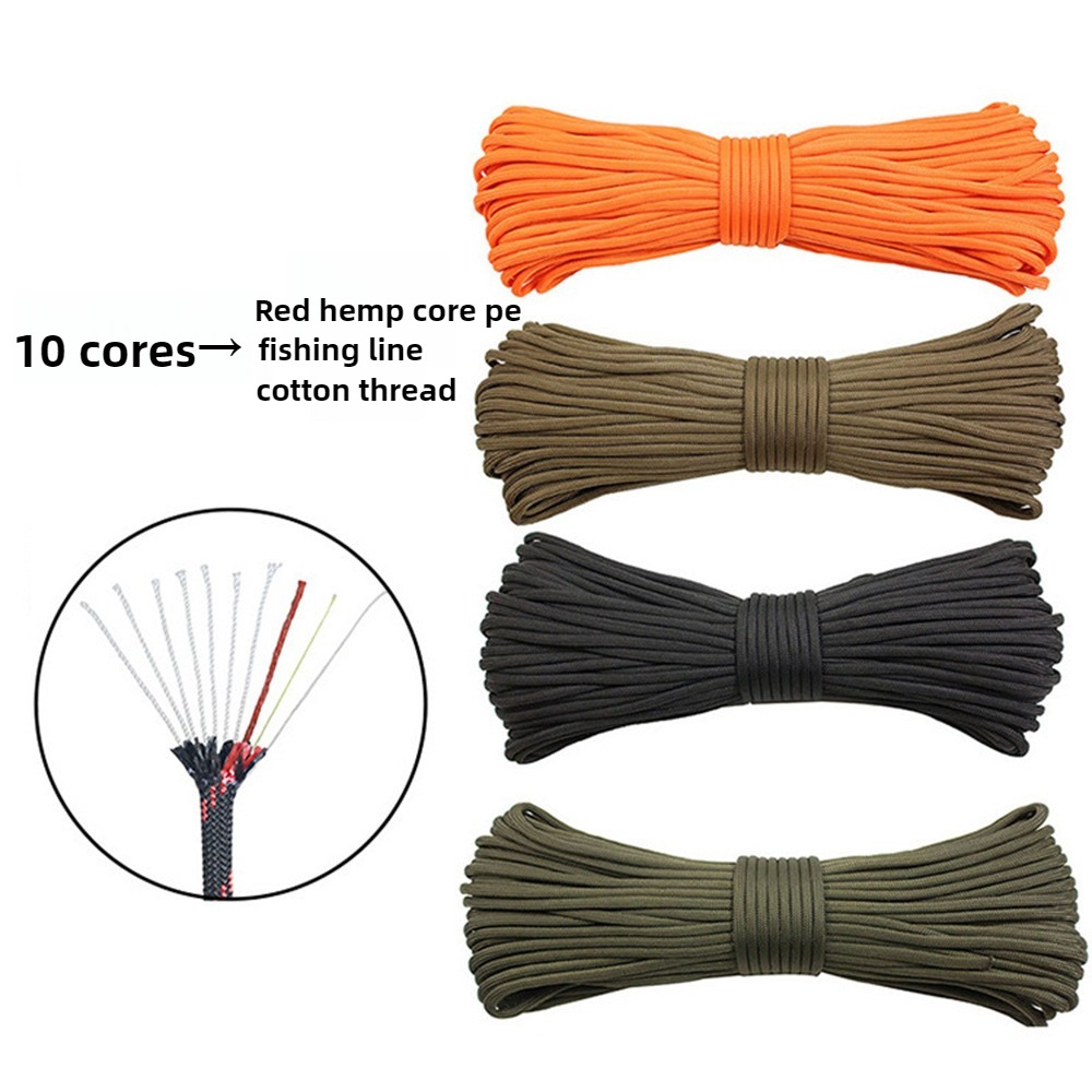 Camping Cooking Fire - 550 100FT(30M) 10-Core Paracord 4mm Outdoor