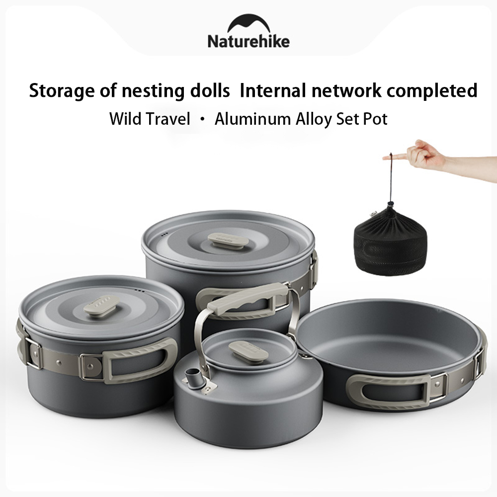 Camping Cooking Kit - Naturehike Outdoor Pot Set,Camping Cooking Equipment,Portable