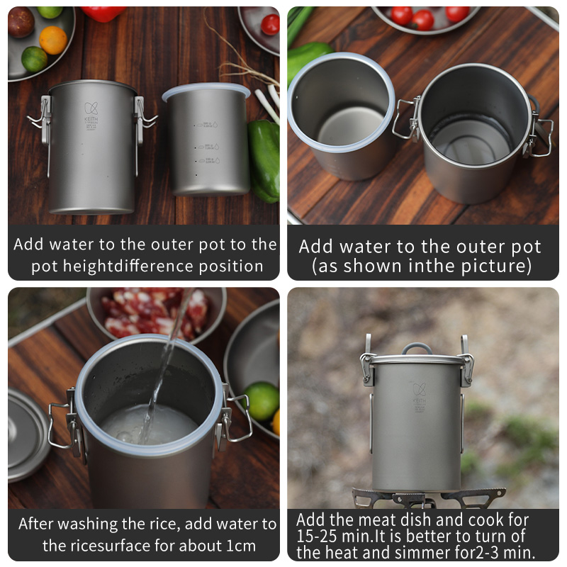 KEITH Pure Titanium Rice Cooke - огляд і ціна Camping Cooking Gadgets