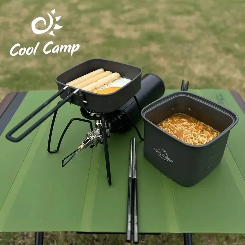Outdoor Camping Square Pot Fol - огляд і ціна Camping Cooking Box Set