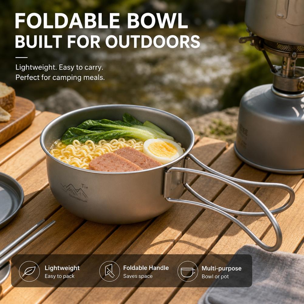 Ultralight Titanium Camping Po - огляд і ціна Camping Cooking Noodles