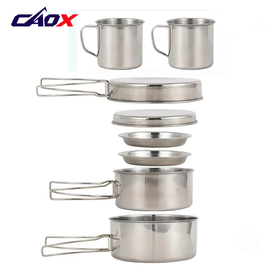 CAOX 8pcs/Set Camping Cookware - огляд і ціна Camping Cooking Essentials