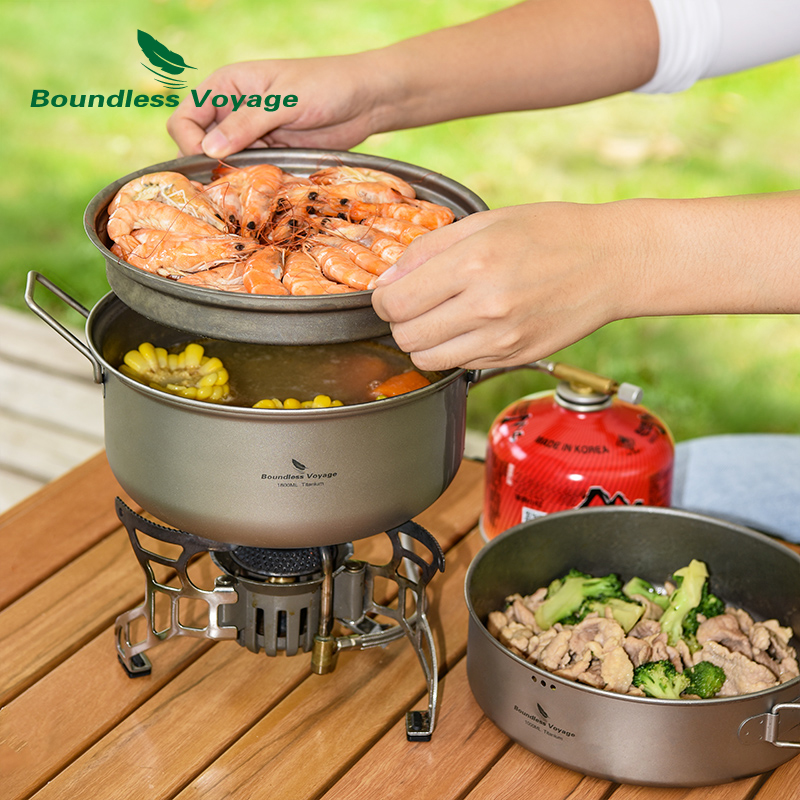 Boundless Voyage Titanium Stea - огляд і ціна Camping Cooking Pots And Pans