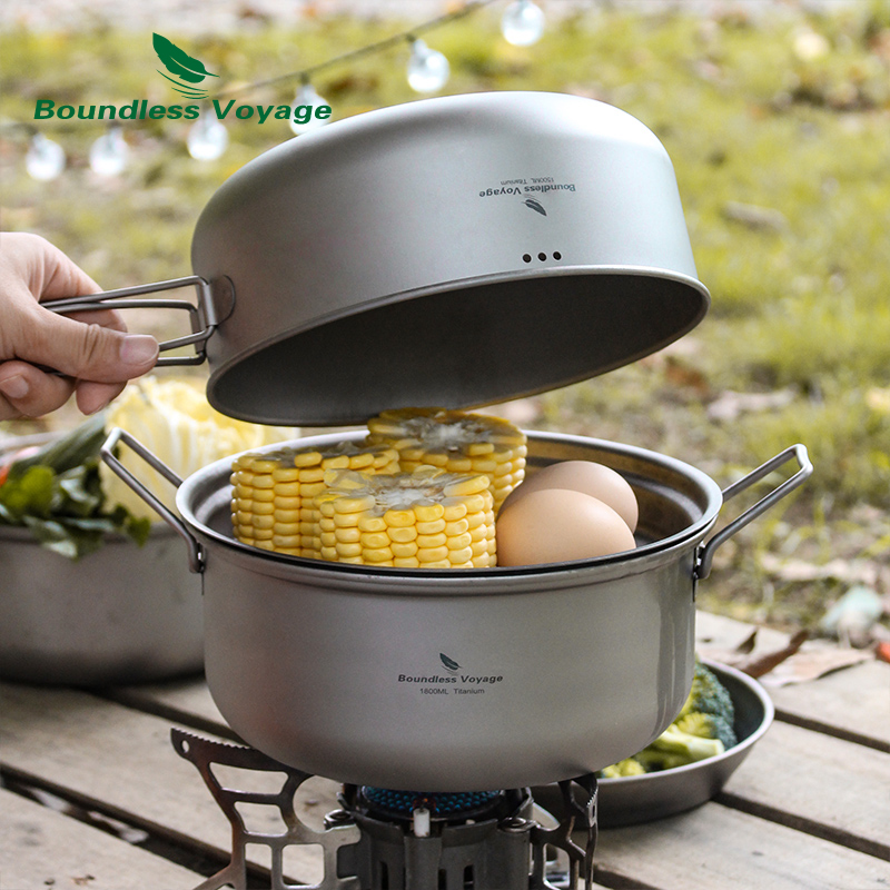 Boundless Voyage Titanium Stea - огляд і ціна Camping Cooking Pots And Pans