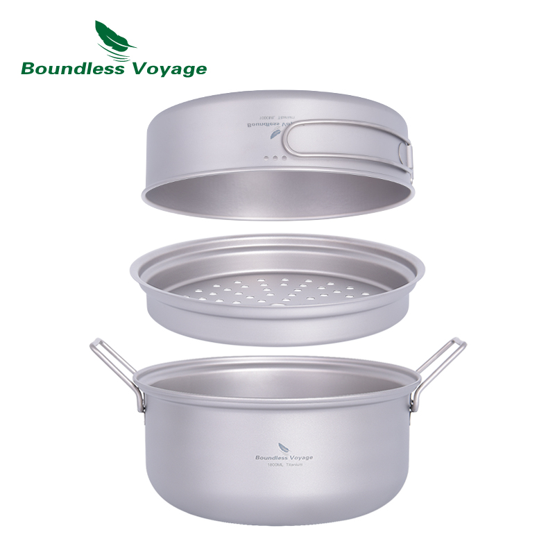 Boundless Voyage Titanium Stea - огляд і ціна Camping Cooking Pots And Pans