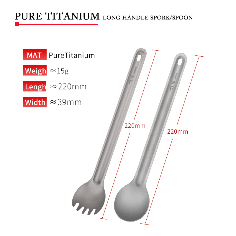 TiTo Titanium Spork Spoon Long - огляд і ціна Camping Cooking Gadgets