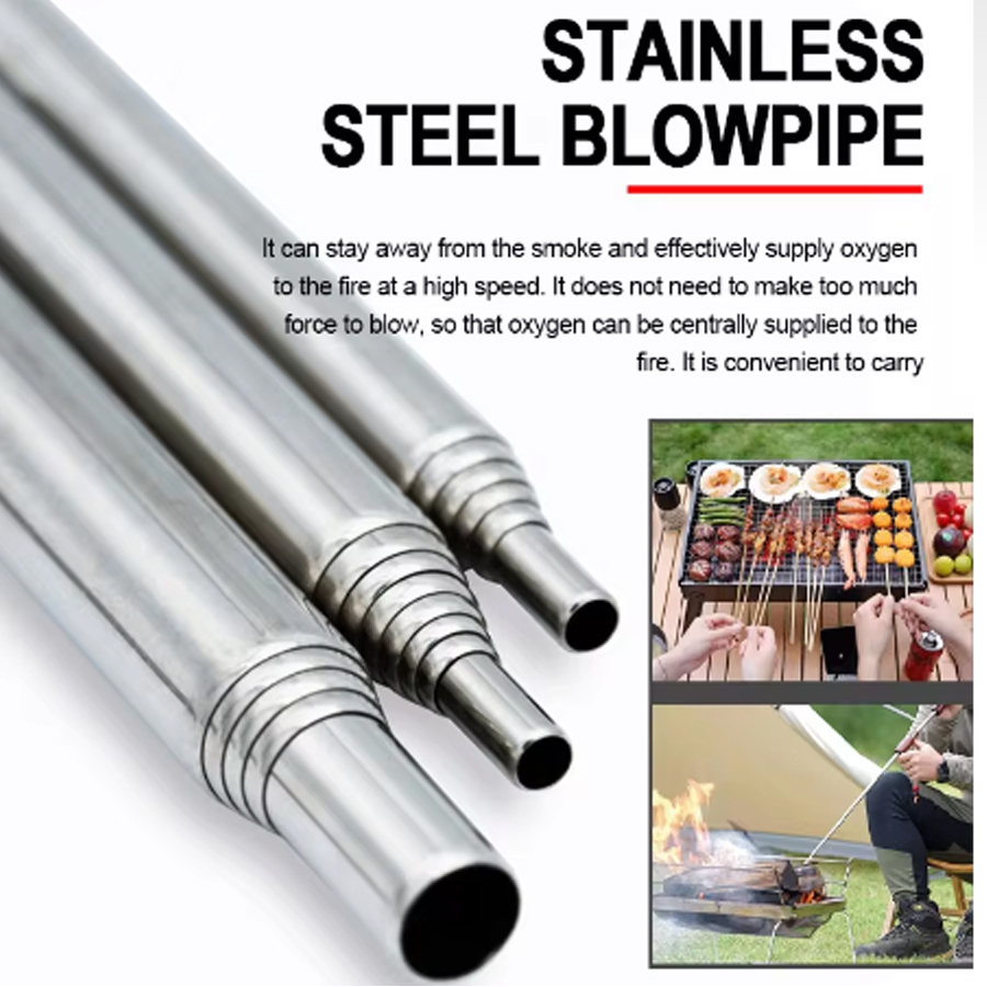 Stainless Steel Blowpipe Pocke - огляд і ціна Camping Cooking Fire