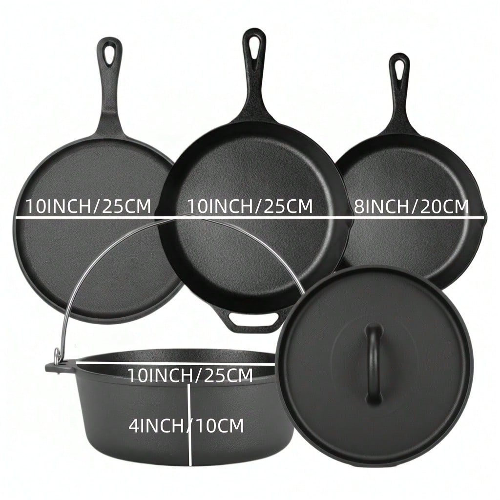 PACILACK Cast Iron Pots And Pa - огляд і ціна Camping Cooking Essentials