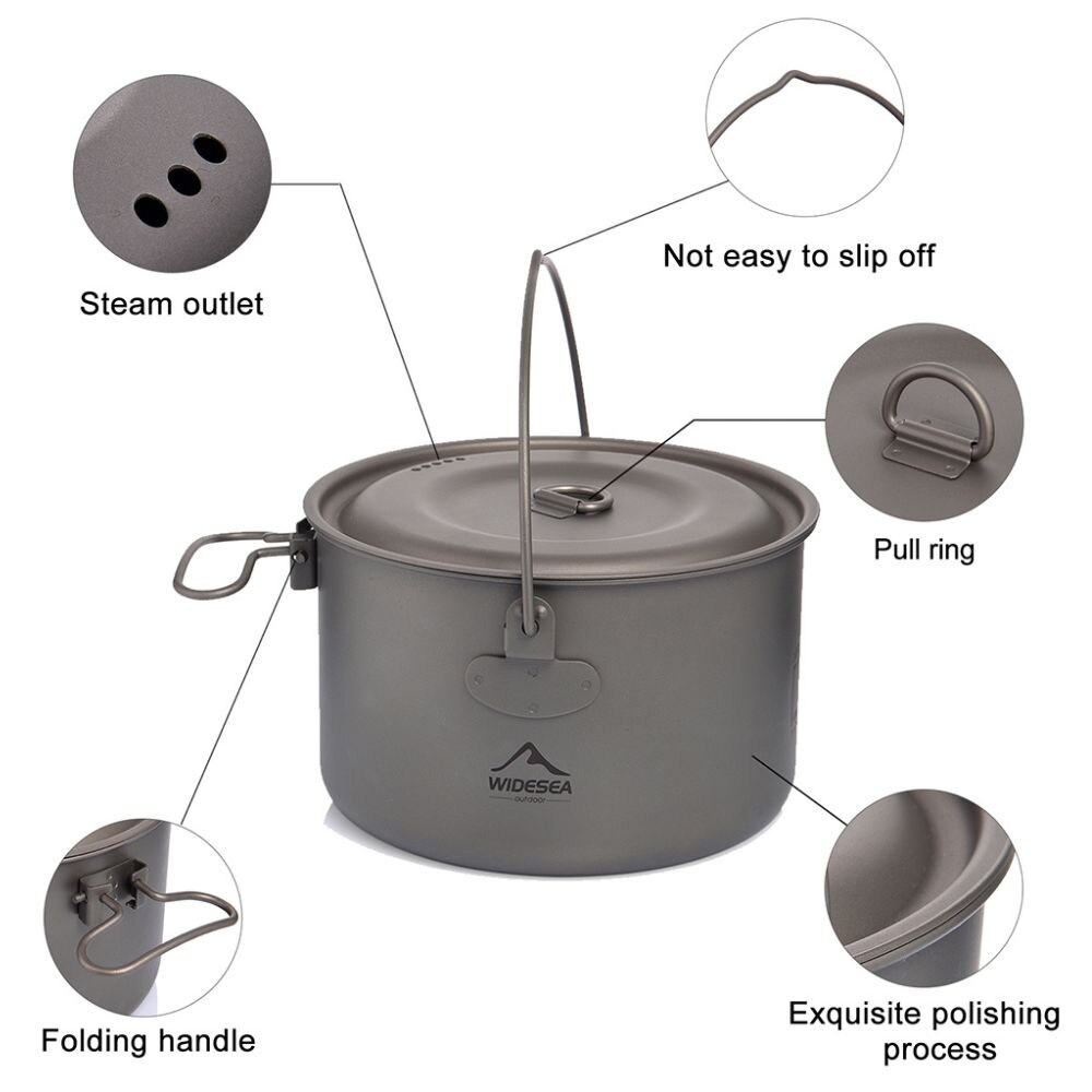 Widesea Camping Tableware Tita - огляд і ціна Camping Cooking Pots And Pans