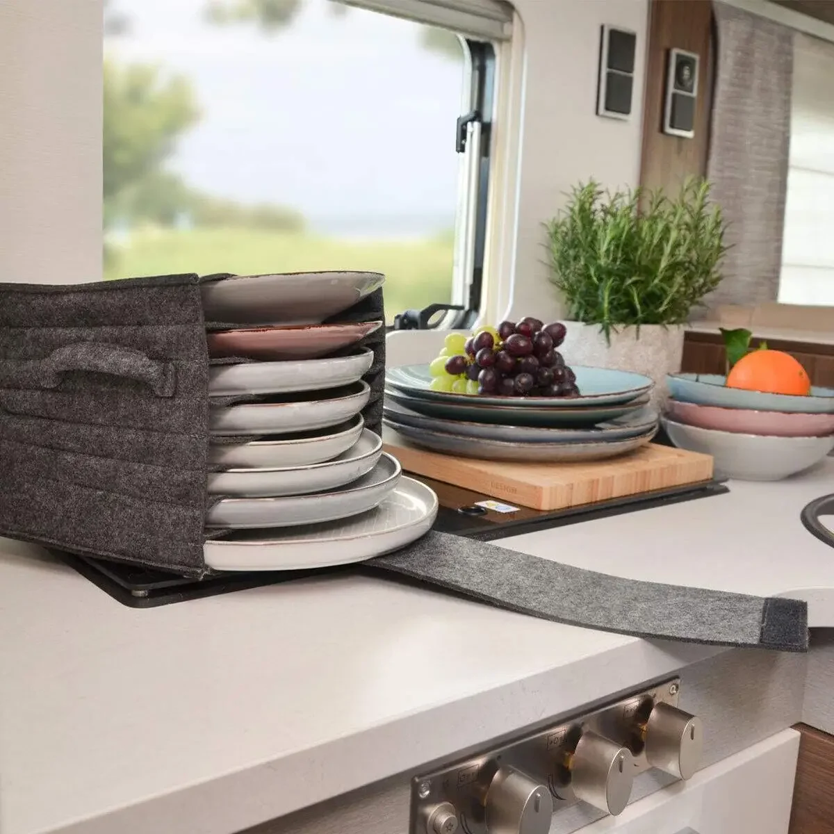 Felt Plate Dish Cup Storage Ba - огляд і ціна Camping Cooking Organizer