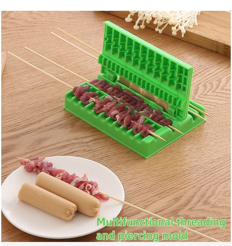 Plastic BBQ Skewer Maker Quick - огляд і ціна Camping Cooking Vegetables