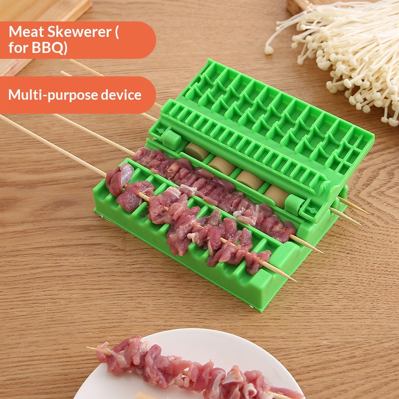 Plastic BBQ Skewer Maker Quick - огляд і ціна Camping Cooking Vegetables