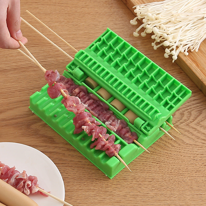 Plastic BBQ Skewer Maker Quick - огляд і ціна Camping Cooking Vegetables