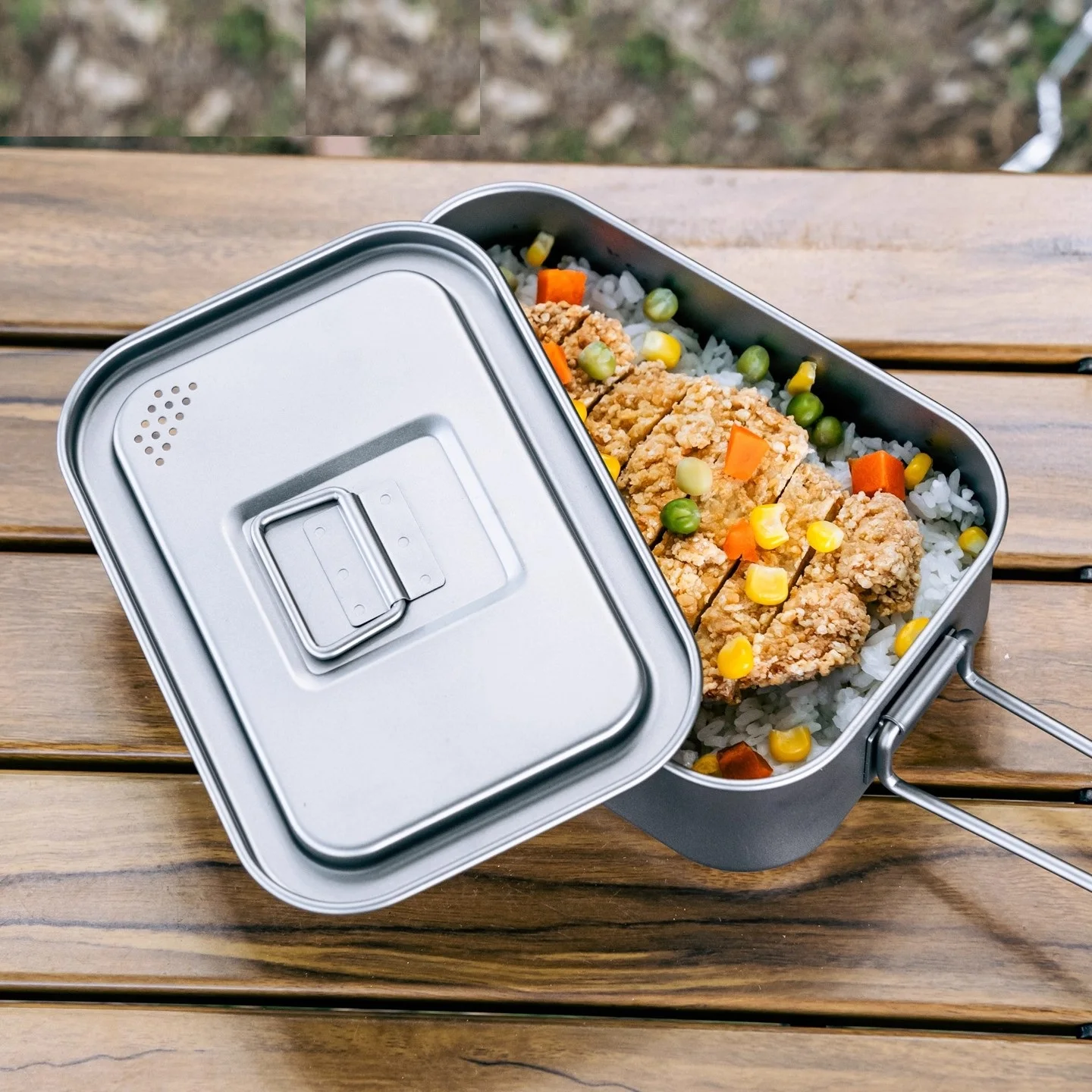 Camping Titanium Lunch Box 800 - огляд і ціна Camping Cooking Noodles