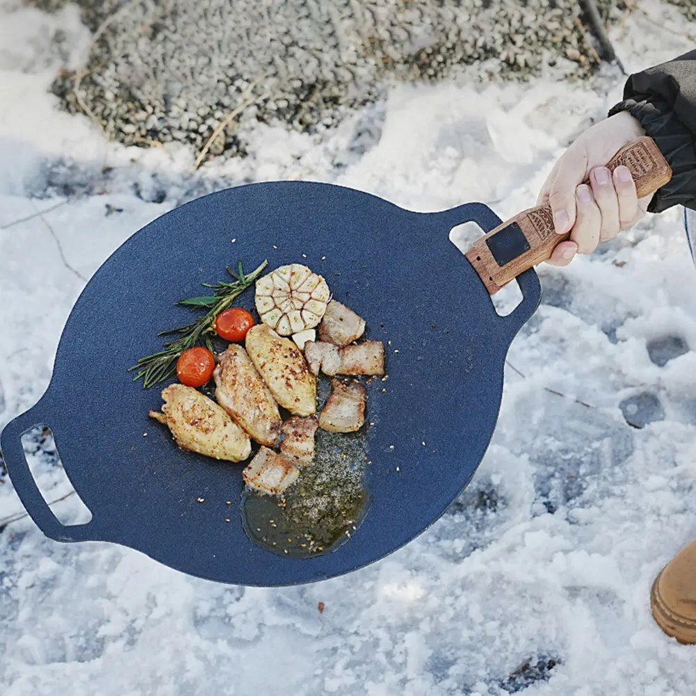 Outdoor Natural Wood Grill Pan - огляд і ціна Camping Cooking Gadgets