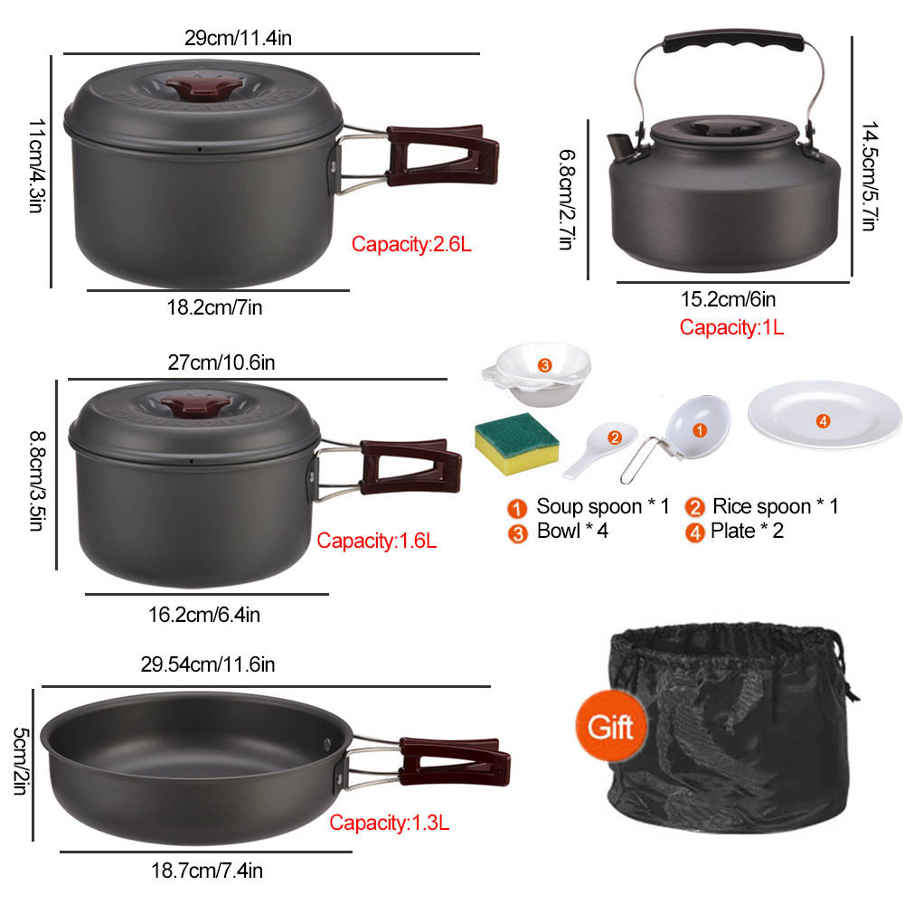 Outdoor cooking 3-4 person pic - огляд і ціна Camping Cooking Pots And Pans