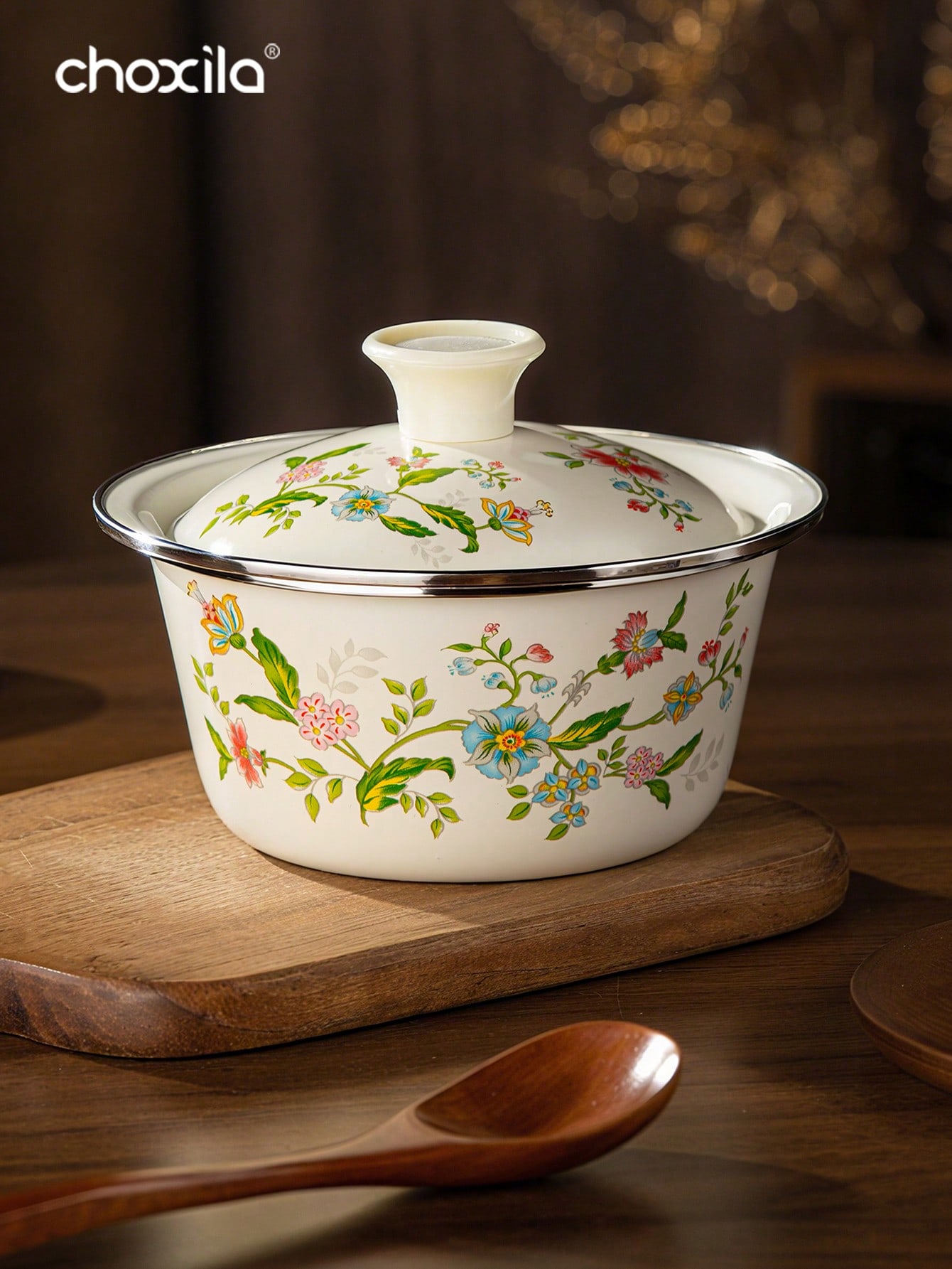 1pc Enamel-Patterned Rice Bowl - огляд і ціна Camping Cooking Essentials