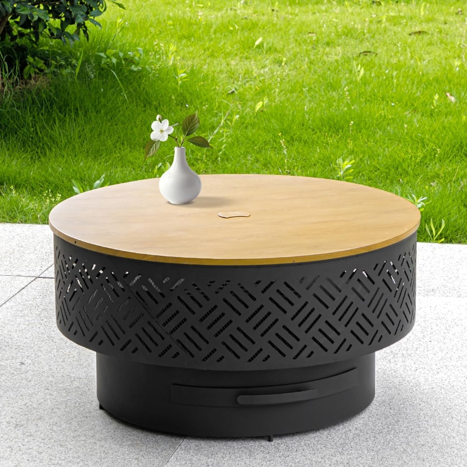 32 Inch Round Metal Wood Burni - огляд і ціна Camping Cooking Pack