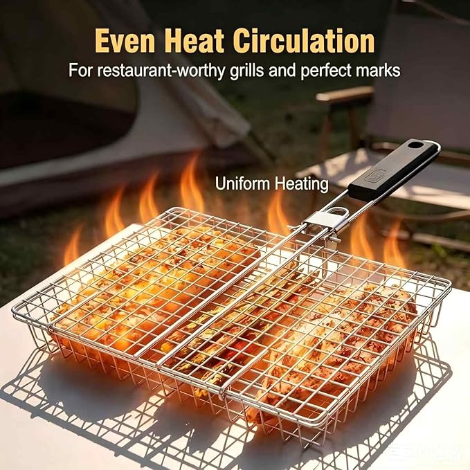 Grill Basket Large Portable Fo - огляд і ціна Camping Cooking Vegetables