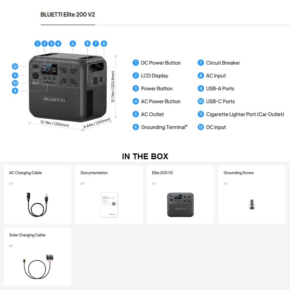 【Renew】BLUETTI Elite 200 V2 Po - огляд і ціна Camping Cooking Stove