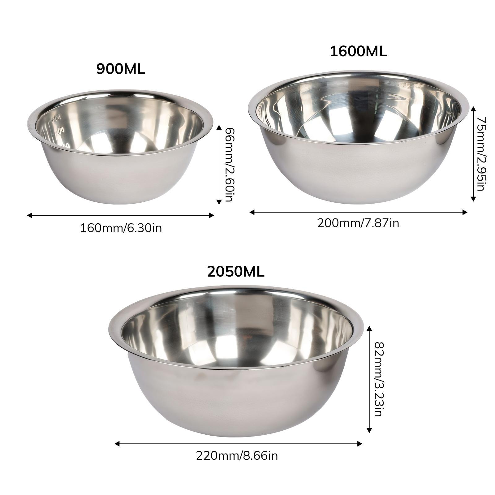 3Pcs Stainless Steel Mixing Bo - огляд і ціна Camping Cooking Kids