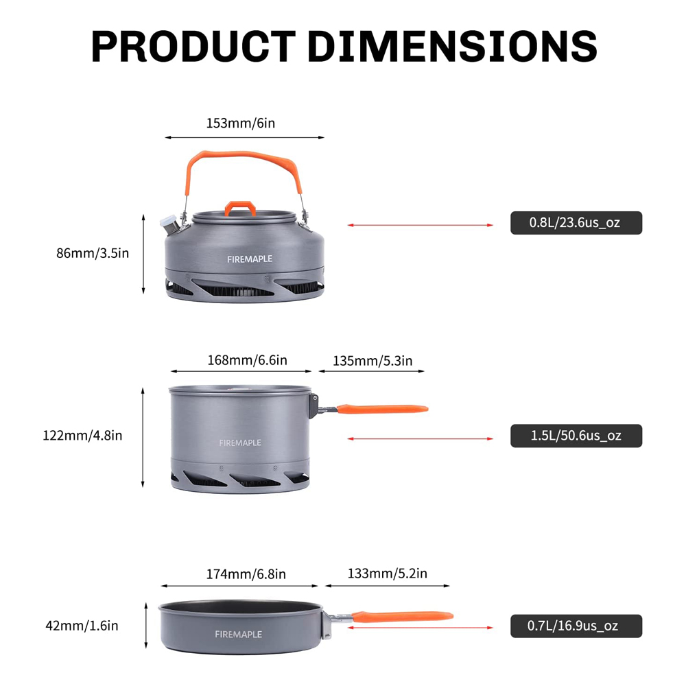 Fire Maple Camping Cookware Ut - огляд і ціна Camping Cooking Kit