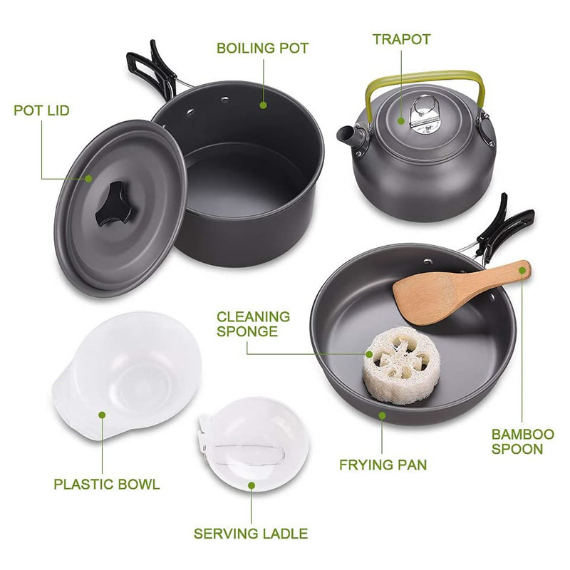 Outdoor Camping Cookware Kit A - огляд і ціна Camping Cooking Box Set