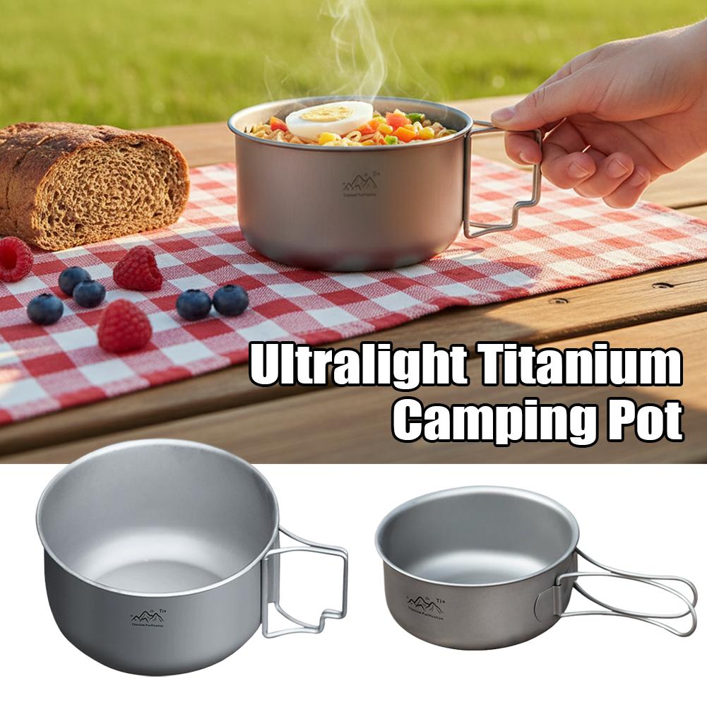 Compact Titanium Alloy Camping - огляд і ціна Camping Cooking Noodles