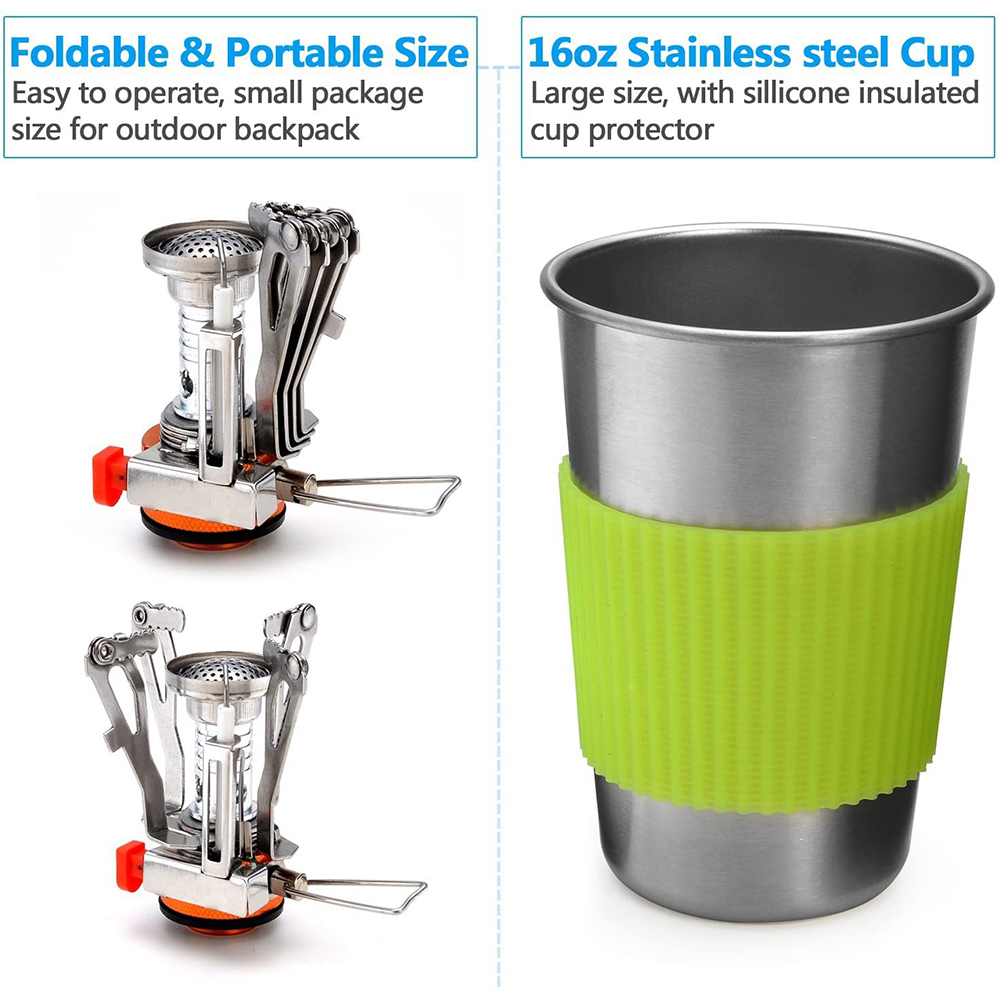 Camping Cookware Kit with Stov - огляд і ціна Camping Cooking Kit